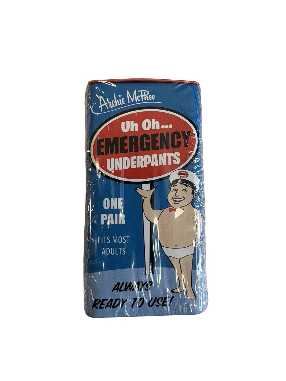 UH OH... Emergency Underpants - One Pair in Tin Gag Joke Gift ~ Archie McPhee